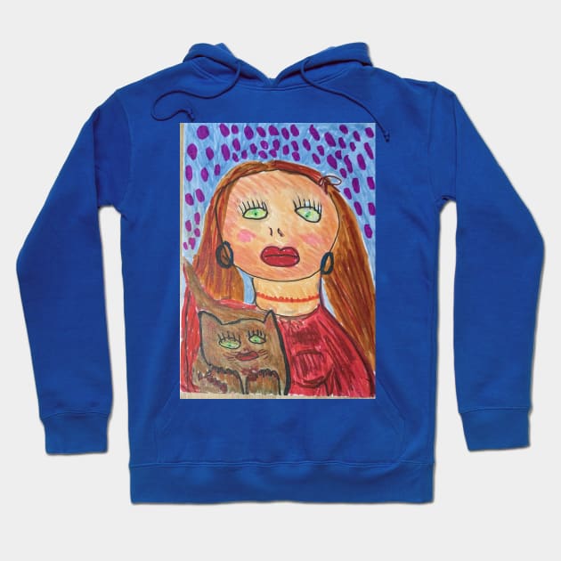 Red headed diva in red Hoodie by JudyOriginalz